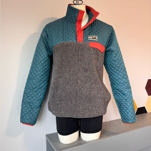 Teal and Gray Quilted Pullover Patagonia mixed t